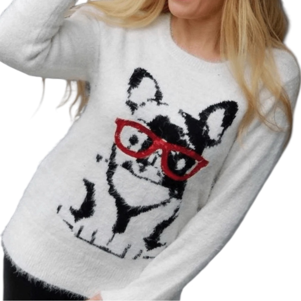 Black Rivet White Textured Sweater Women’s XL – Excellent Condition